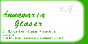 annamaria glaser business card